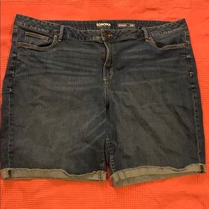 Plus Size: Sonoma Bermuda Jean Shorts
